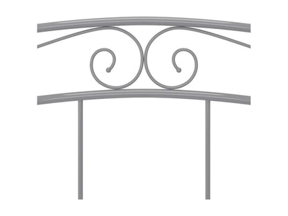 Bed frame without mattress, grey metal, 160x200 cm, VMNN25564