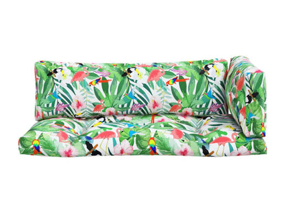 Ventoriq 3-Piece Multicolored Fabric Pallet Cushions BWIU49912