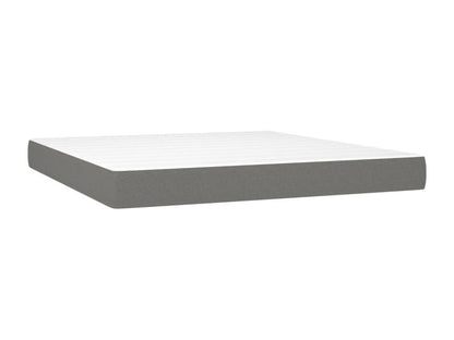Ventoriq bed base with LED mattress, dark grey, 160x200 cm, fabric RYEC39254
