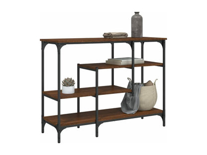 Console table with shelves, brown oak, 100x35x75 cm, PUSN75156