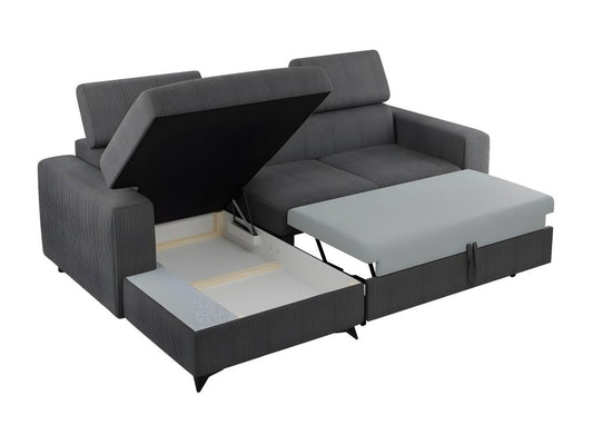 Ventoriq 191 Corner Sofa Light Brown Sleeping Function Bed Box 236x82cm ACPQ95583