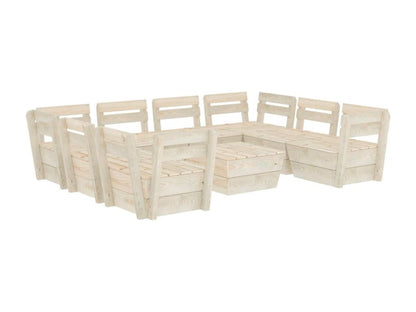 9-piece pallet garden furniture set, impregnated spruce wood QDLZ29057