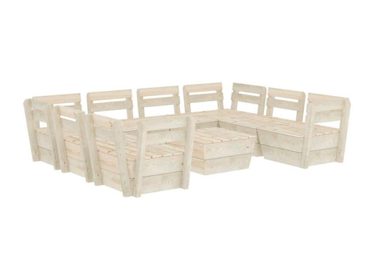 9-piece pallet garden furniture set, impregnated spruce wood QDLZ29057