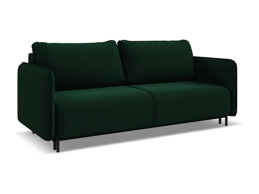 3-seater convertible velvet sofa - bottle green - Ventoriq TEZL85108