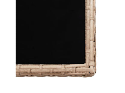 5-piece garden furniture set with cushions, beige wicker resin, 2 IHCS53143