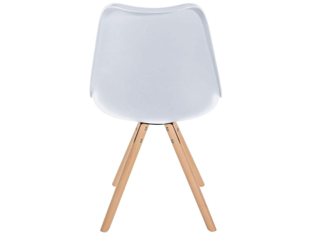 Dining chair - Plastic/Wood - White - Ventoriq RWKH95610