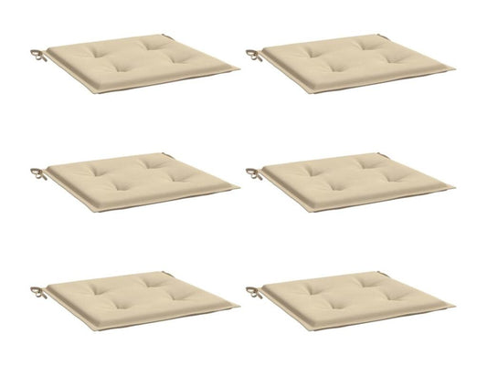 6-piece beige garden chair cushions, 50x50x3cm, Lumenao fabric TTVY26666