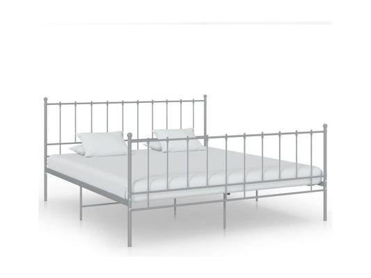 Grey Metal Bed Frame 180x200 cm AAGN20945