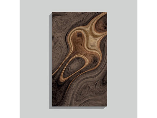 Ebony shower tray with smooth finish, Ventoriq 3D color grid - 190x90 cm DKYJ70514