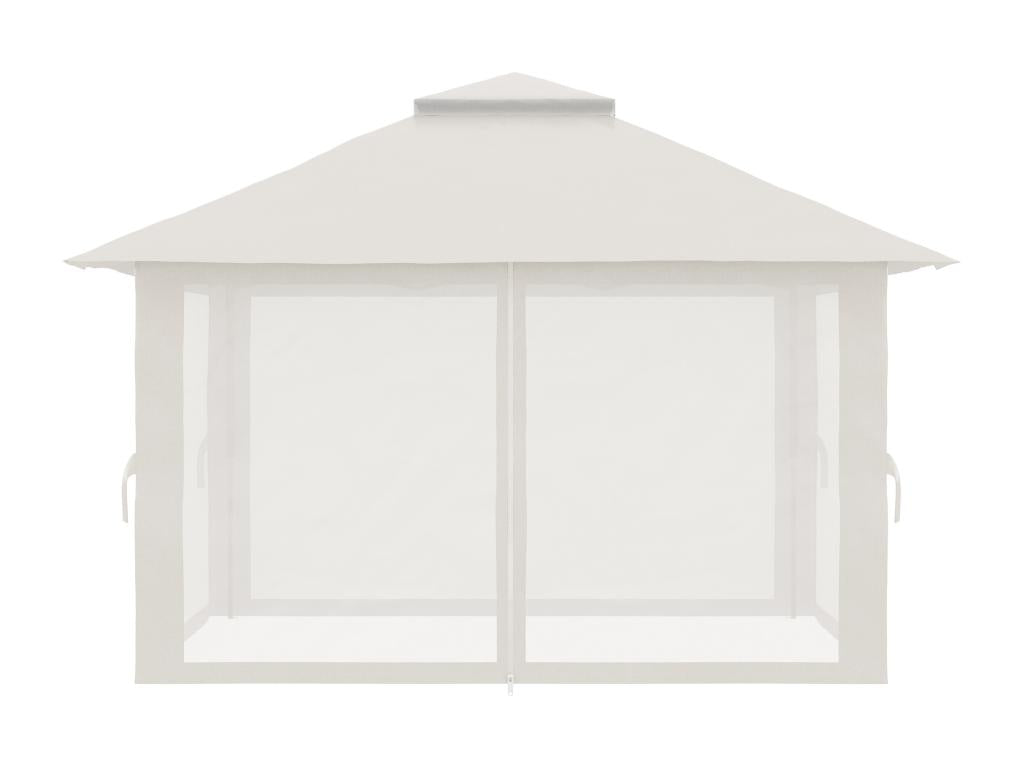 Pop-up folding garden gazebo/marquee, 3.92m x 3.92m x 2.83m, with ballast bags and carrying bag included, cream SGHZ00311