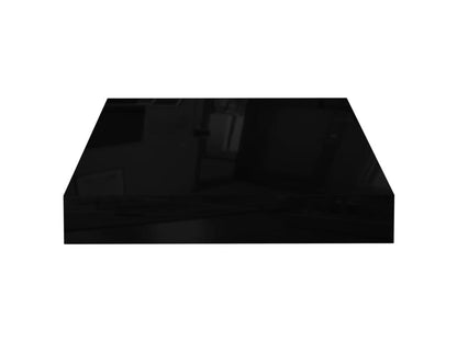 Floating wall shelf, glossy black, 23x23.5x3.8, MDF, NBEM41466
