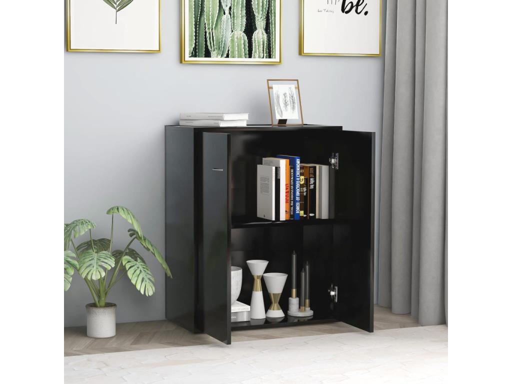 Black Chest of Drawers 60x30x75 Ventoriq ETIS23023