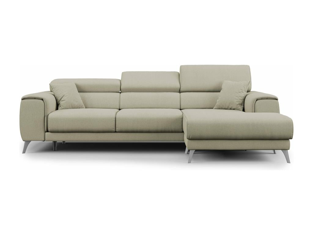 Ventoriq Corner Sofa with Removable Seats in Soft Stain-Resistant Fabric T05 260 cm Left-Hand Facing Cream GIEI90109