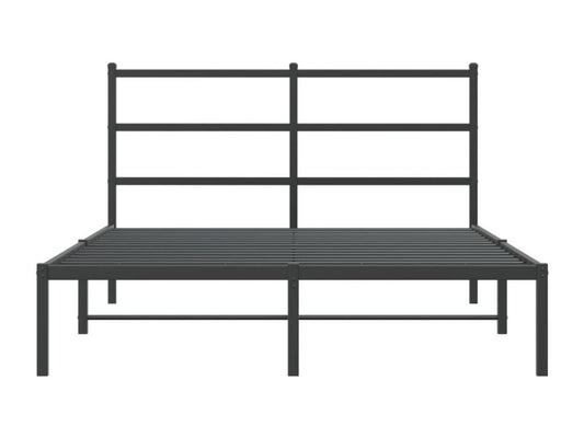 Metal bed frame with black headboard 140x200 YIVZ79356