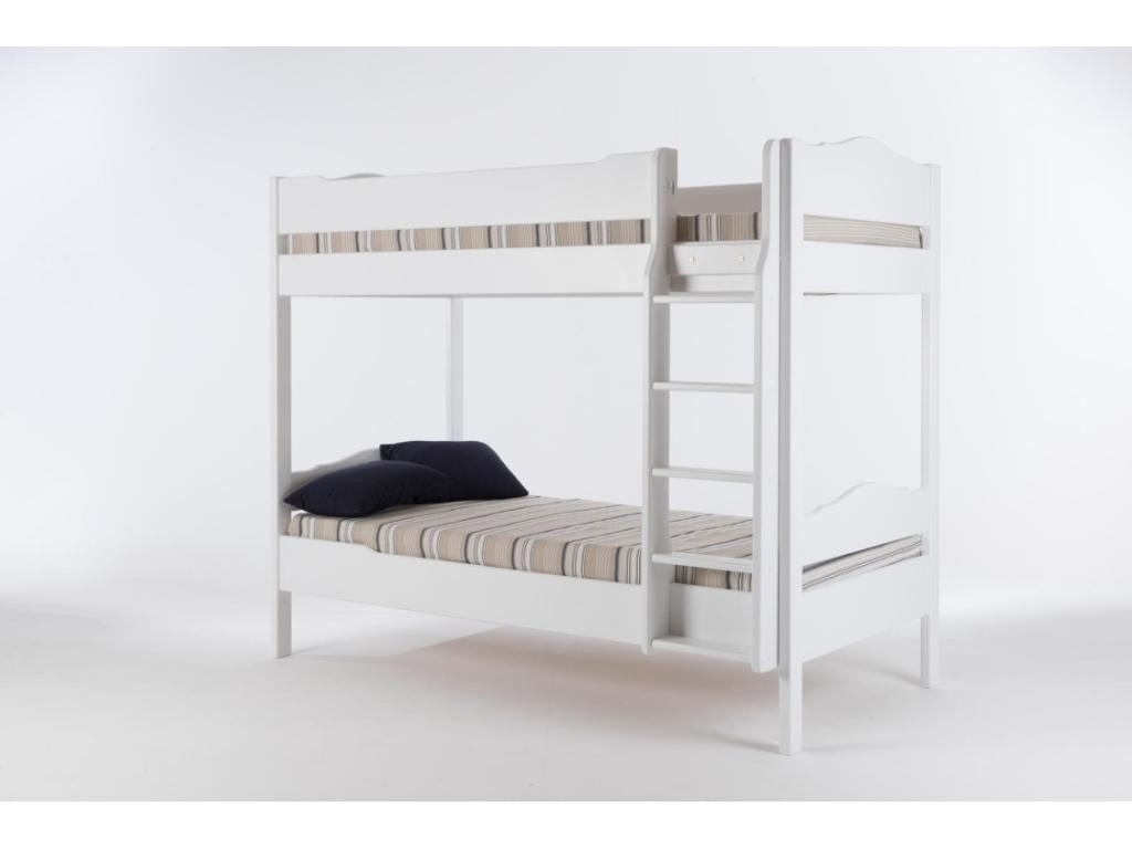 Font Romeu bunk bed with safety rail - plain white YVIY91830