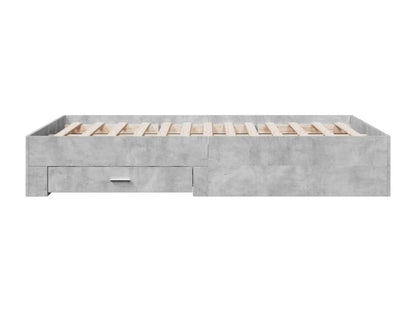 Bed frame and drawers, concrete grey, 120x190 cm, engineered wood EKKX45508