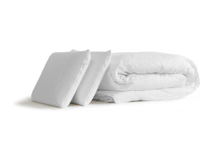 Bed base and mattress pack SOFT 140x190, 2 memory foam pillows, Percale duvet LUZR76155