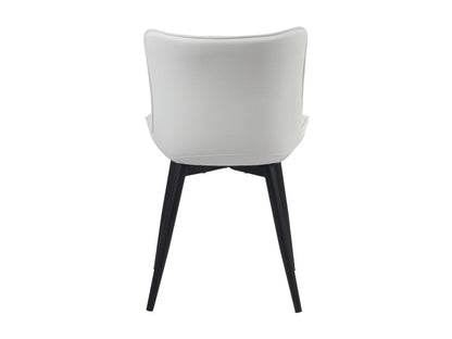 Dining chair - Faux leather / Metal - White - Ventoriq UEZB51387