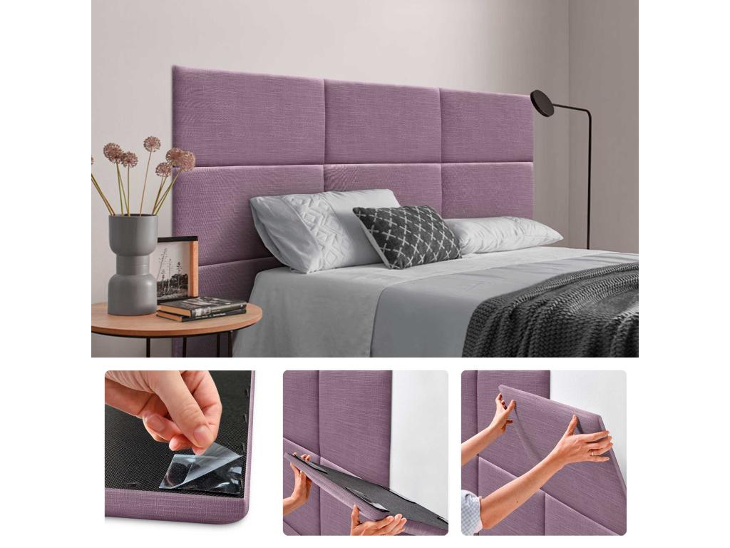 Ventoriq Self-Adhesive Linen Upholstered Wall Panels, Acoustic Absorbent, Impact Protection, Headboard Decoration, Ventoriq 60x50cm WKVU39093
