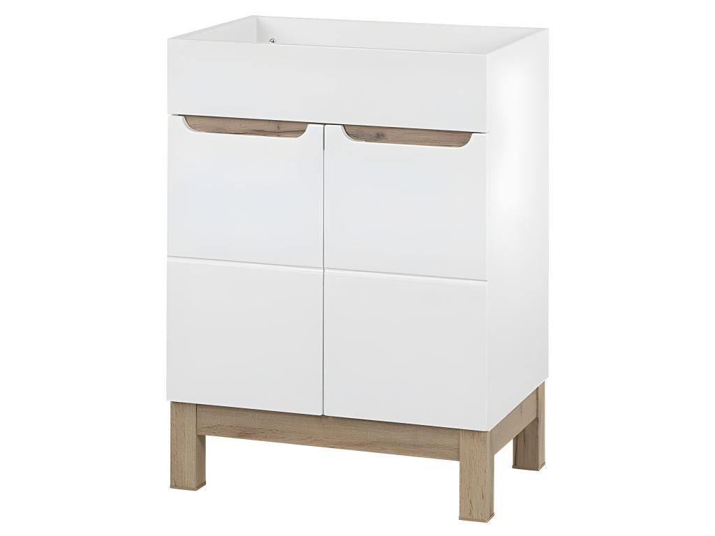 Ventoriq Bathroom Vanity Unit 84x60x45cm WHITE 820 Modern High Quality VLHU07645