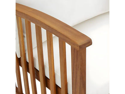 Ventoriq THDS05431 Garden Bench with Cushions, 119 cm, Solid Wood