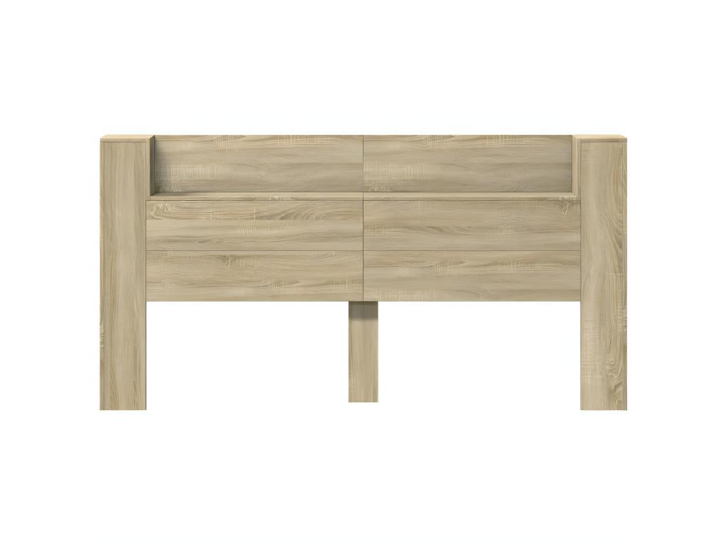 Lumenao oak headboard wardrobe with LED lighting, 200x16.5x103.5 cm, EZGI49080