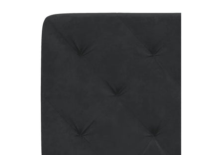 Bed with black mattress 140x200 cm velvet VCRU20516
