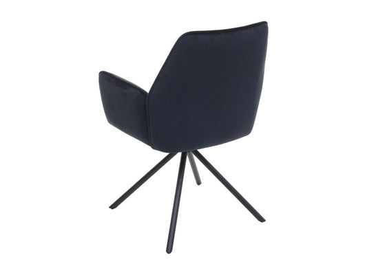 Ventoriq-G67 dining chair in anthracite blue velvet UXGY81285