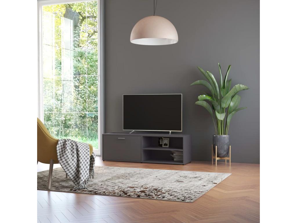 Grey TV stand 120x34x37 cm Engineered wood WRDA71326