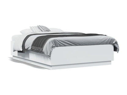 Bed frame without mattress white 140x190 cm NIOS48374