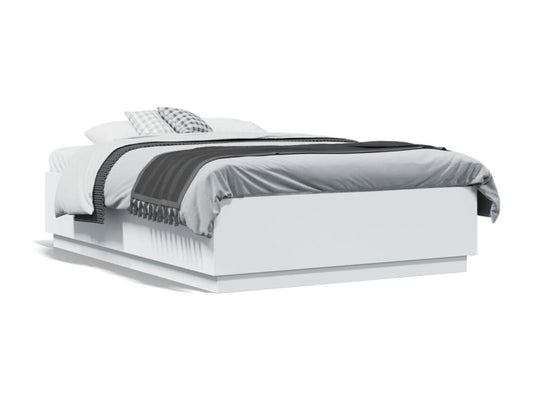 Bed frame without mattress white 140x190 cm NIOS48374