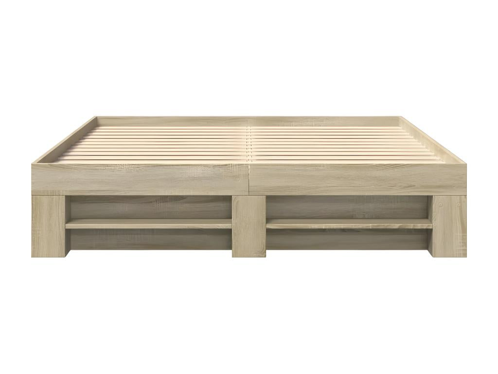Ventoriq oak bed frame 160x200 cm engineered wood ZSNO50224