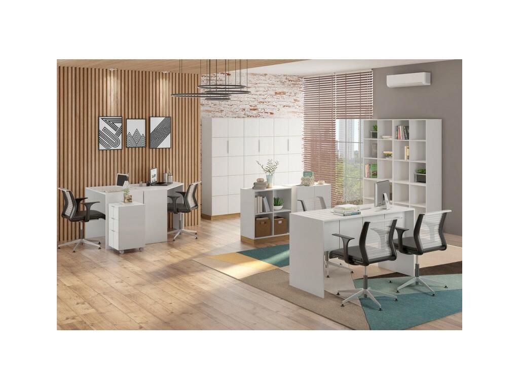 Matt White Desk W 90 H 76 D 54 cm QFBD59422