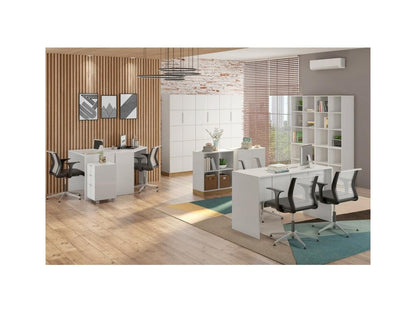 Matt White Desk W 90 H 76 D 54 cm QFBD59422