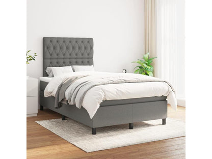 Ventoriq bed base with mattress, dark grey, 120x200cm, fabric, ZUFH65661