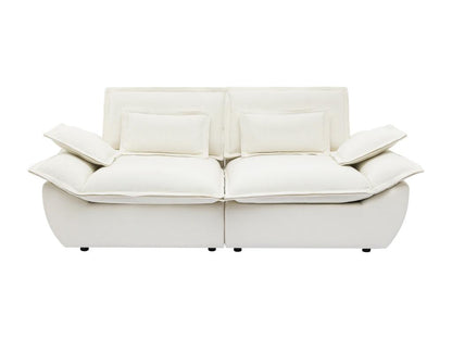 Ventoriq DMAQ65738 Ivory Mottled Fabric 3-Seater Sofa