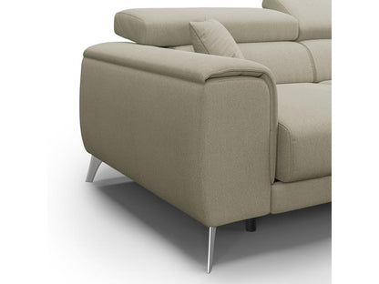 Ventoriq Corner Sofa with Removable Seats in Soft Stain-Resistant Fabric T05 260 cm Left-Hand Facing Cream GIEI90109